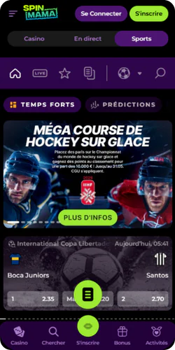 Spinmama Casino Des événements sportifs pour tous les goûts