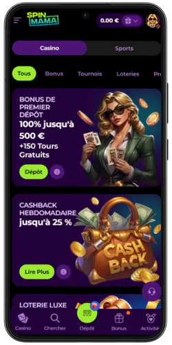 Spinmama Casino Notre site web propose un large éventail de bonus, y compris des promotions pour les casinos et les événements sportifs