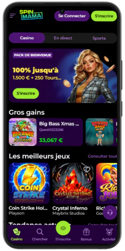 Spinmama Casino Rendez-vous sur notre plateforme pour commencer votre inscription
